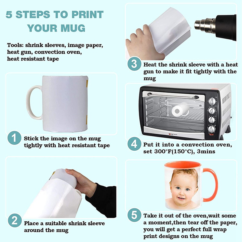 8X12 Inch Sublimation Shrink W - Sublimation Mug White review and price