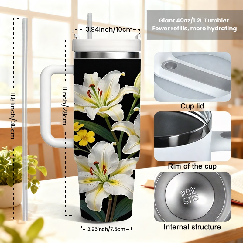 40Oz Stainless Steel Double-Wa - Sublimation Mug White review and price
