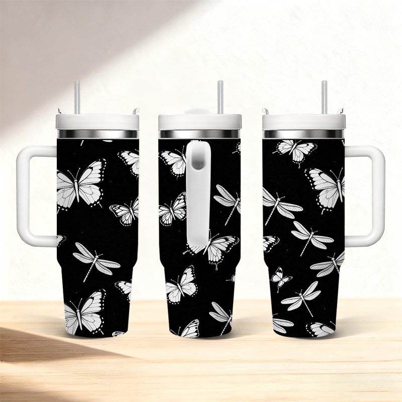 1pc 40 Oz Stainless Steel Doub - Sublimation Mug White review and price