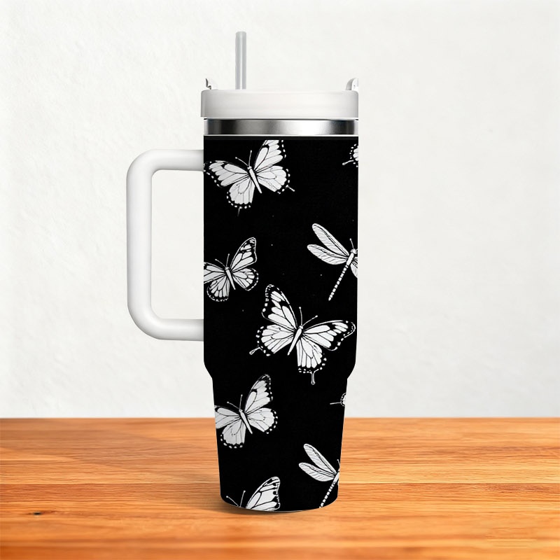 1pc 40 Oz Stainless Steel Doub - Sublimation Mug White review and price