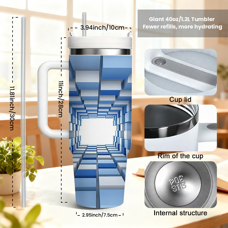 40 Oz Stainless Steel Double W - Sublimation Mug White review and price
