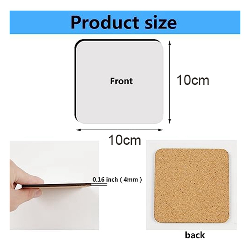 12 Pcs Sublimation Square Coas - Coaster Sublimation Blank review and price